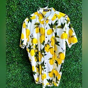 MCULIVOD - XL - Lemon Print - SS - Button